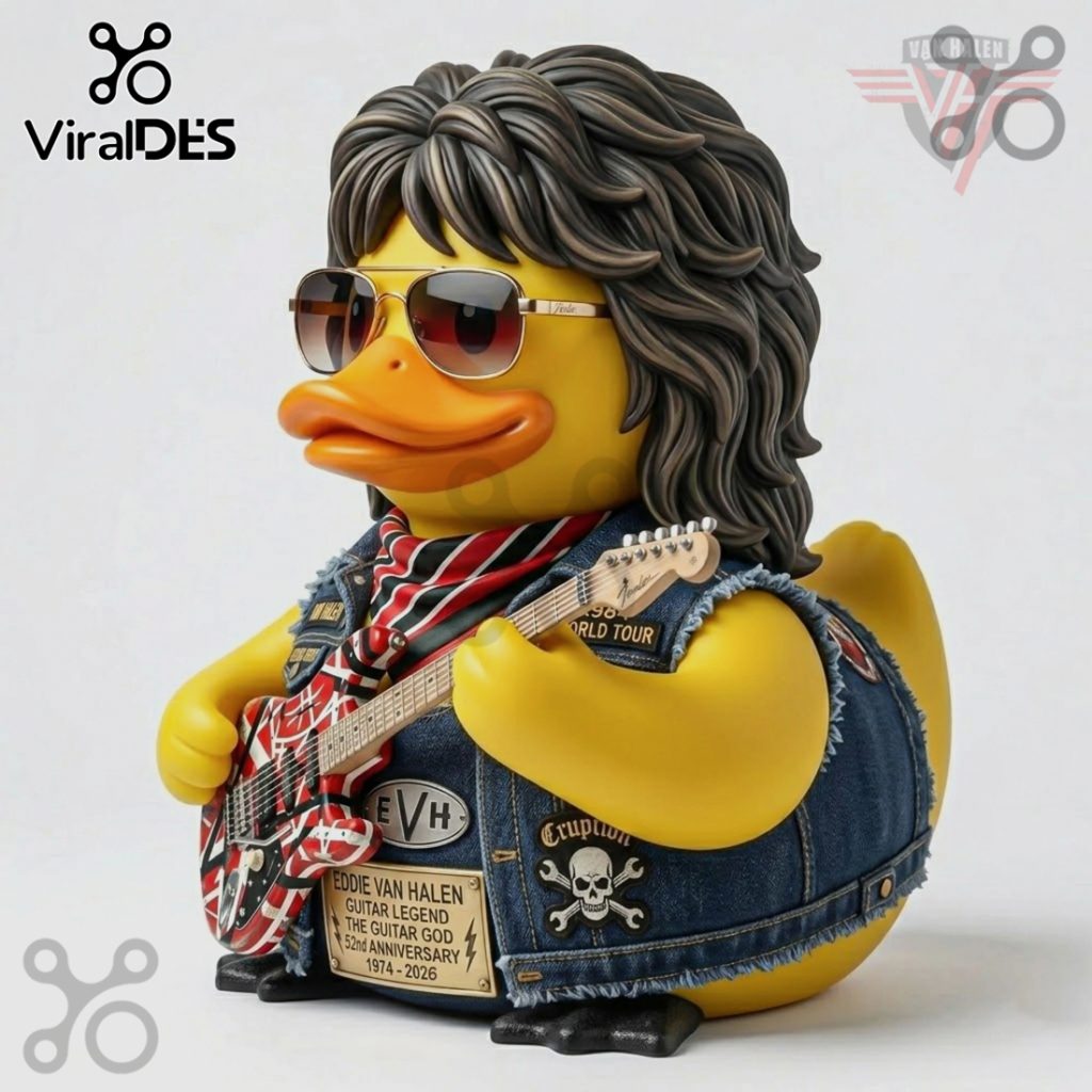 Van Halen Eddie Rubber Duck – 52nd Anniversary Tribute Collectible Figure