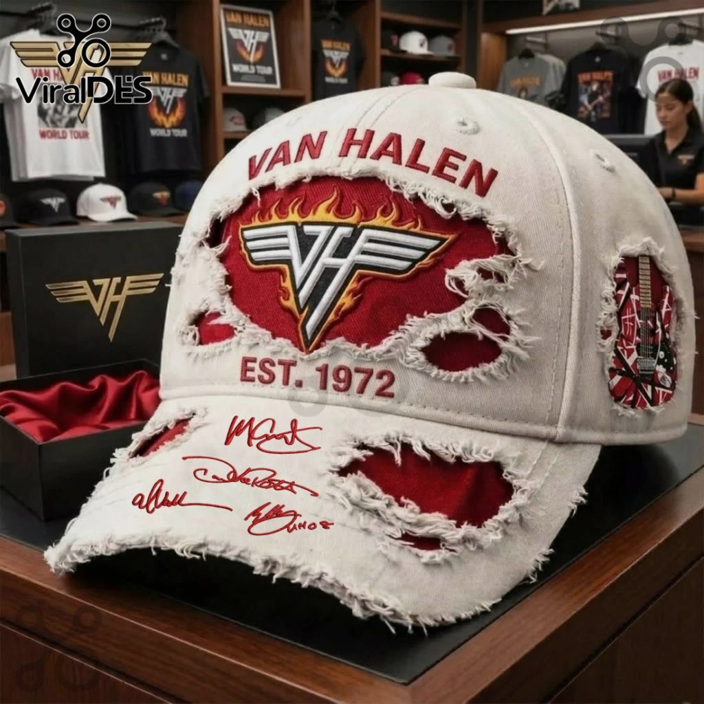 Van Halen Est. 1972 Distressed Patch Logo Baseball Cap