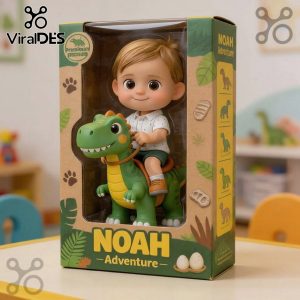 Custom Noah’s Adventure Dino Personalized Toy Action Figure Figurine