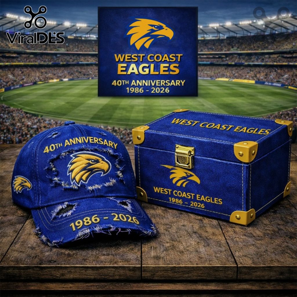 West Coast Eagles 40th Anniversary Distressed Baseball Cap