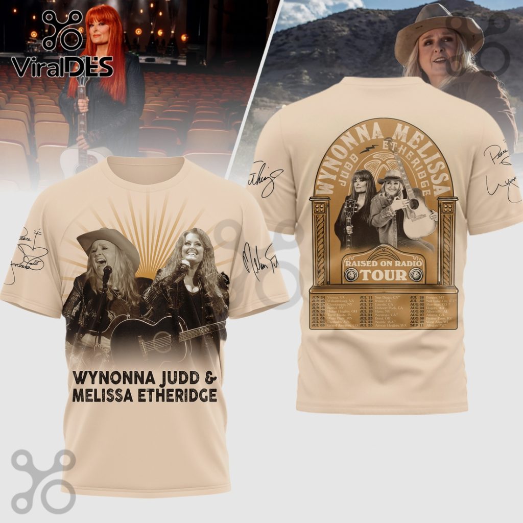 Wynonna Judd Melissa Etheridge Raised on Radio Tour Concert T-Shirt
