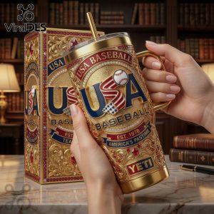 USA Baseball 1978 America’s Pastime Gold Premium Handle Tumbler
