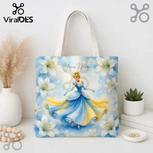 Premium Cinderella Personalized Tote Bag