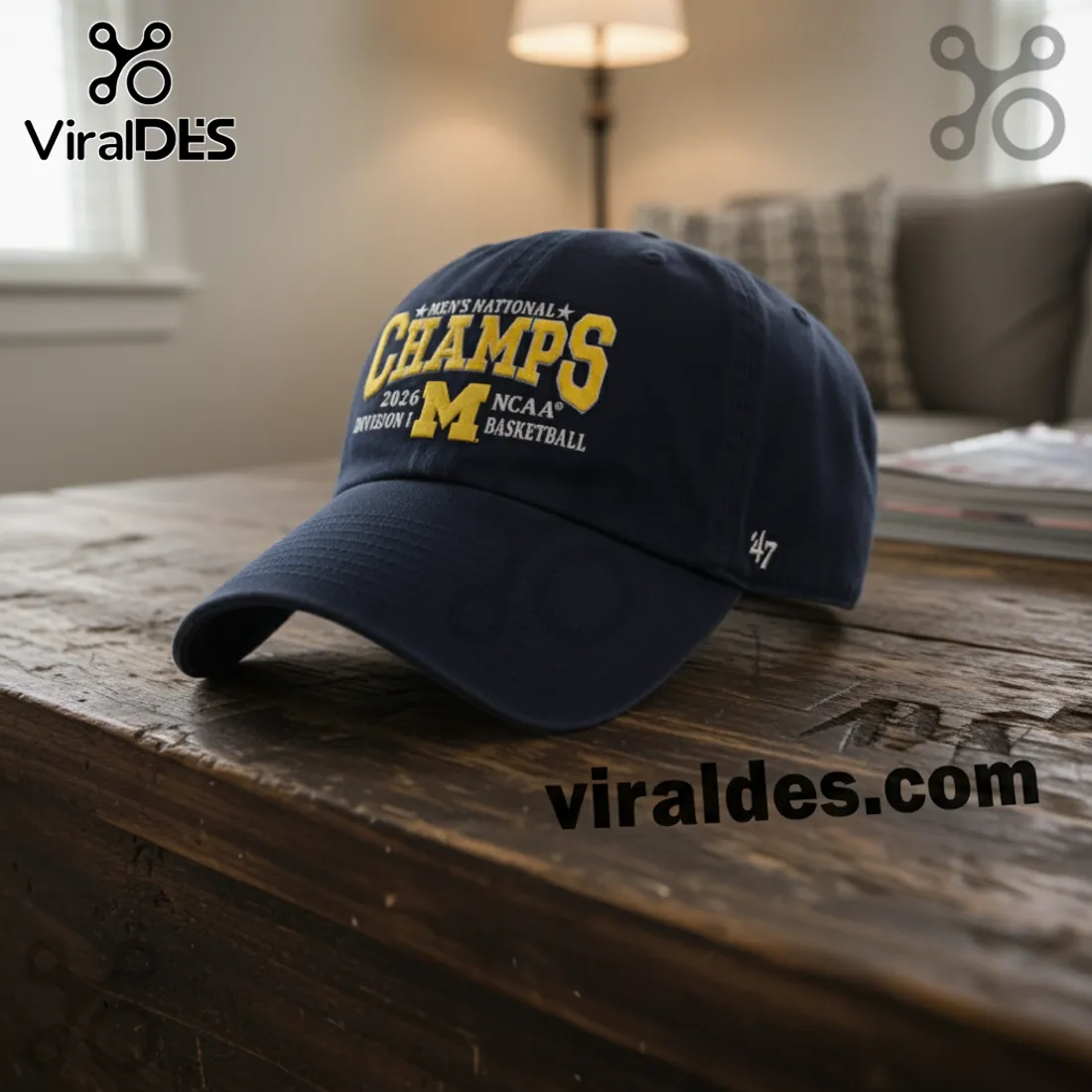 '47 Michigan Wolverines 2026 NCAA Men's National Basketball Champs Cap