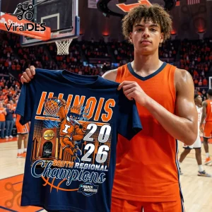 Illinois Basketball 2026 South Regional Champions Graphic T-Shirt