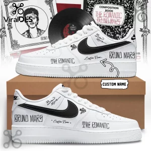 Bruno Mars The Romantic Custom Name Signature Air Force 1 Sneakers