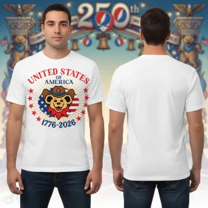 Grateful Dead American 250th Anniversary Patriotic Dancing Bears T-Shirt