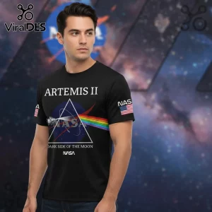 NASA Artemis II Dark Side Moon All-Over Print T-Shirt