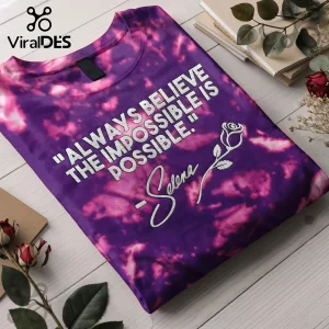 Selena Quintanilla Quote Impossible Is Possible Purple Tie-Dye T-Shirt