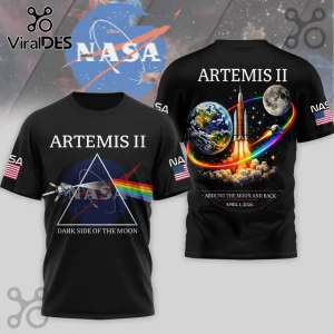 NASA Artemis II Dark Side Moon All-Over Print T-Shirt