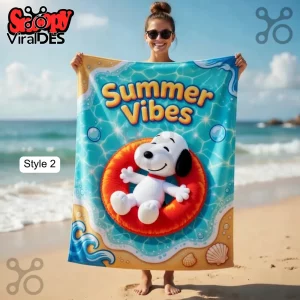 Snoopy beach towel with 