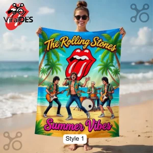 Rolling Stones Summer Vibes Beach Towel