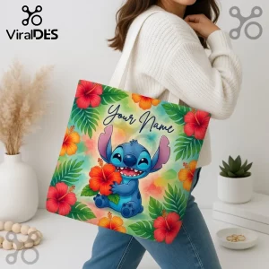 Disney Stitch Personalized Tote Bag