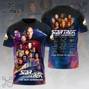 Star Trek The Next Generation Cast Signatures Hoodie