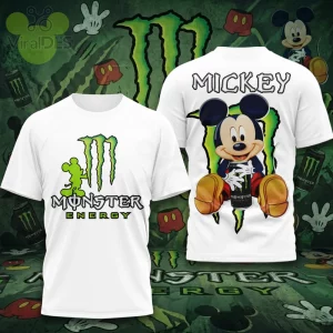Mickey Mouse Monster Energy Crossover Unique Graphic Print T-Shirt
