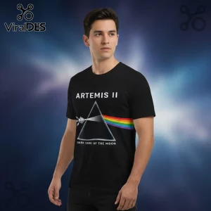 Artemis II Pink Floyd Dark Side of Moon NASA Lunar Mission T-Shirt