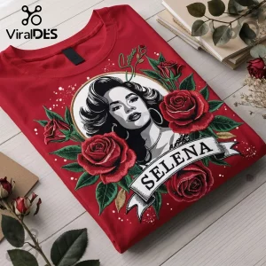 Selena Quintanilla Queen of Tejano Red Rose Tribute Graphic T-Shirt