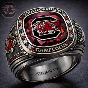 USC Gamecocks University of South Carolina Luxury Engraved College Sports Fan Ring