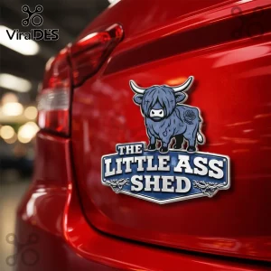 Jelly Roll The Little Ass Shed Highland Cow 3D Metal Car Emblem