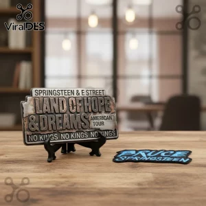 Bruce Springsteen Land of Hope & Dreams Vintage Embossed Metal Plaque