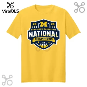 NCAA Men’s Basketball 2026 National Champions Commemorative Gold T-shirt