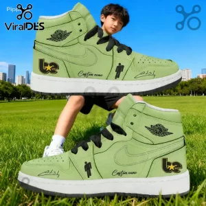 Billie Eilish Hit Me Hard & Soft Custom Light Green Air Jordan 1 Sneakers