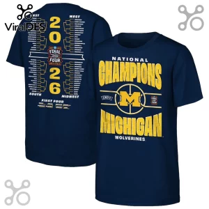 Michigan Wolverines National Champions 2026 Final Four Commemorative T-Shirt