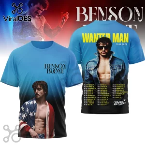 Benson Boone Wanted Man Tour 2026 Dates Graphic Concert T-Shirt