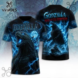 Godzilla Epic Battle Full Moon Dynamic 3D Graphic Pullover Hoodie