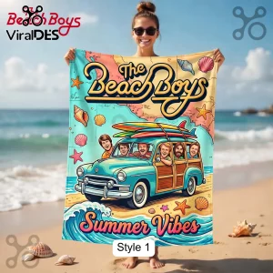 The Beach Boys Summer Vibes Retro Beach Towel