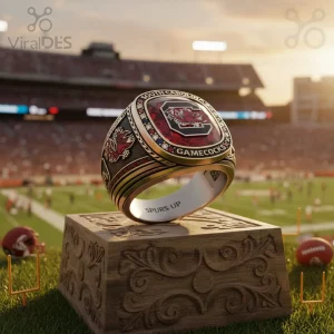 USC Gamecocks University of South Carolina Luxury Engraved College Sports Fan Ring