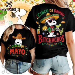 Snoopy Cinco de Mayo Funny Festive Drinko Fiesta Graphic T-Shirt