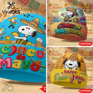 Snoopy Peanuts Cinco de Mayo Personalized Fiesta Party Beanie Hat