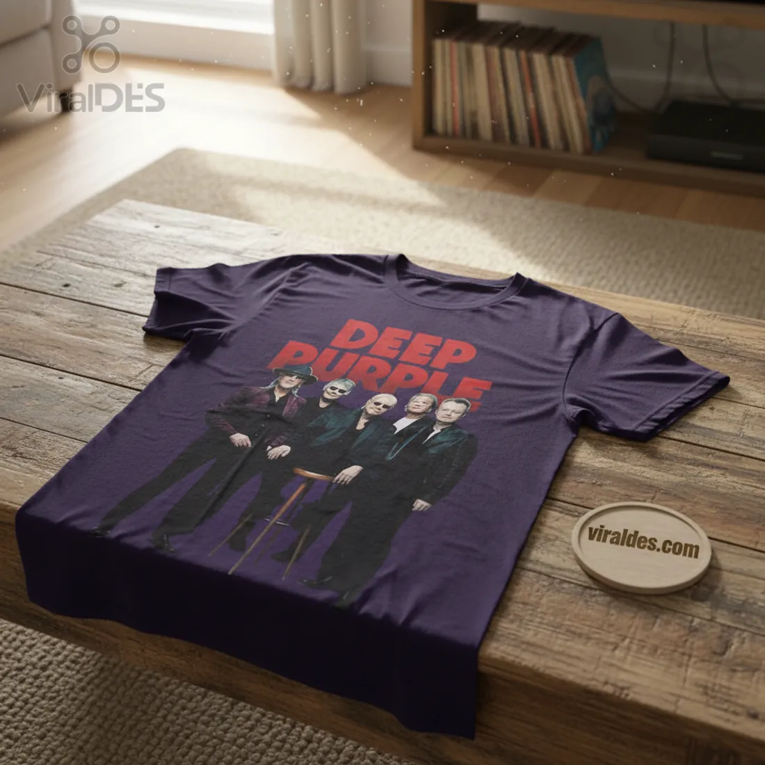 Deep Purple Official 2024 Tour Dates Graphic Print Band T-Shirt