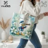 Goofy Disney Flowers Tote Bag