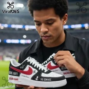 Bruno Mars The Romantic Tour Limited Edition AIir Force 1 Sneakers