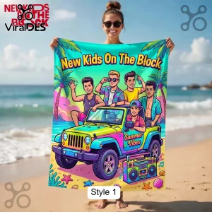 New Kids On The Block Summer Beach Towel
