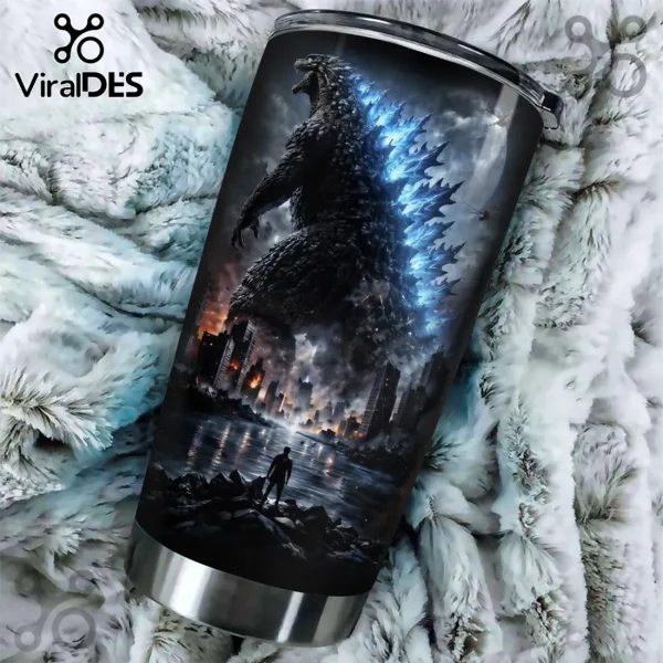 Godzilla Cologne Godzilla Roaring Atomic Breath City Attack Epic Tumbler - Viraldes Store