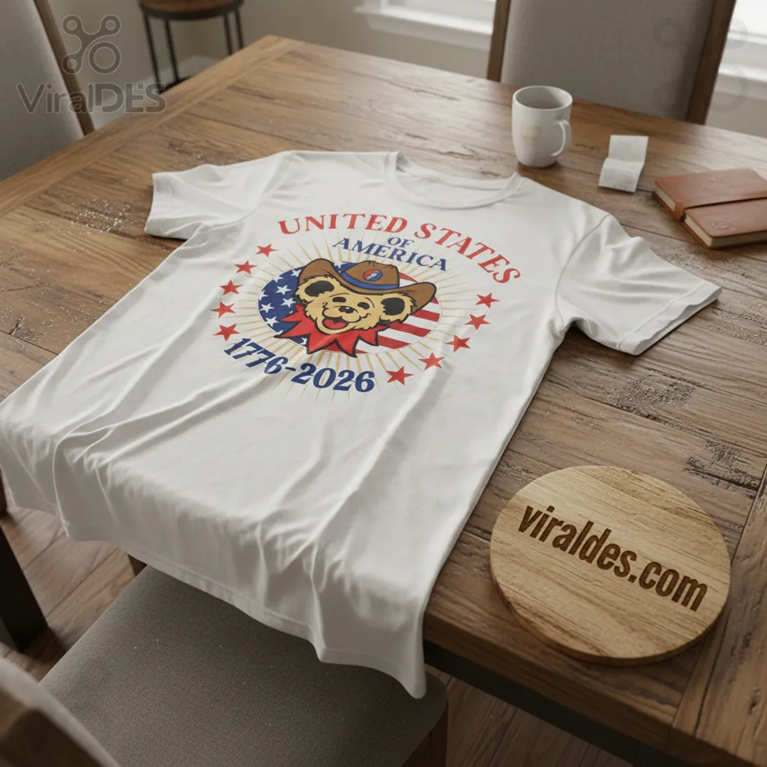 Grateful Dead American 250th Anniversary Patriotic Dancing Bears T-Shirt