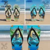 Dirty Heads Premium Beach Skull Mermaid Ocean Art Flip Flops for Summer