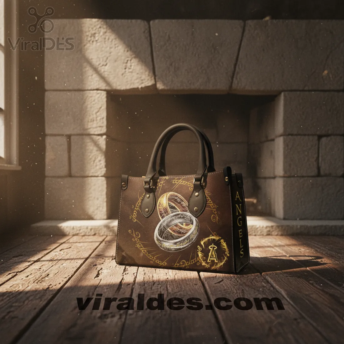 Lord of the Rings One Ring Angels Logo Elvish Script Handbag Lord of the Rings One Ring Angels Logo Elvish Script Handbag