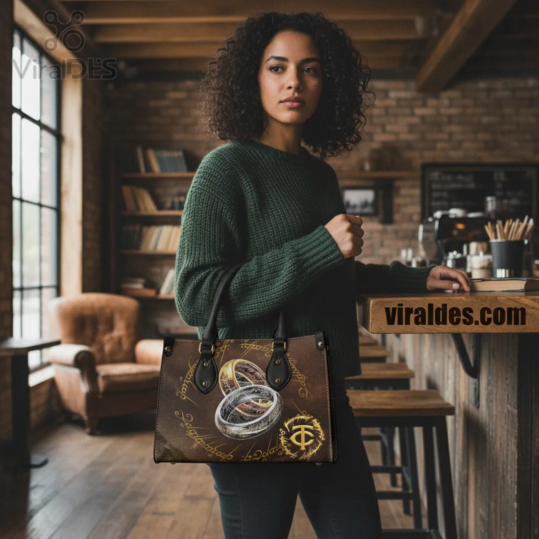 Lord of the Rings One Ring Elvish Script Handbag Lord of the Rings One Ring Elvish Script Handbag