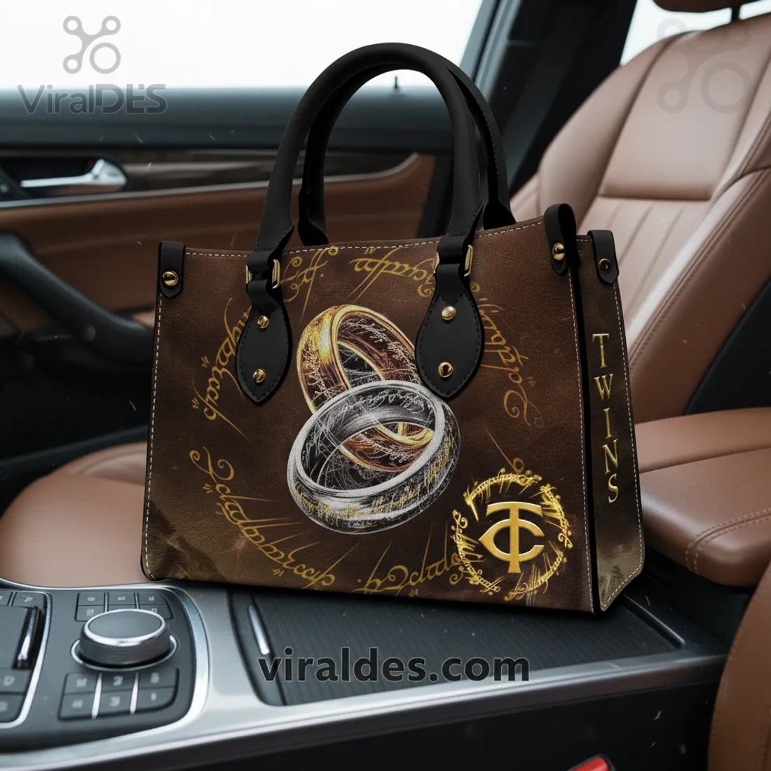 Lord of the Rings One Ring Elvish Script Handbag