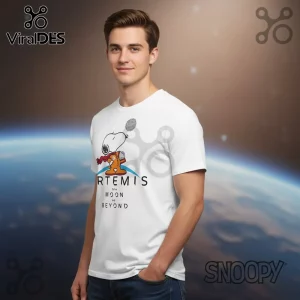 Snoopy NASA Artemis II 2026 Back to Moon Astronaut Graphic T-Shirt