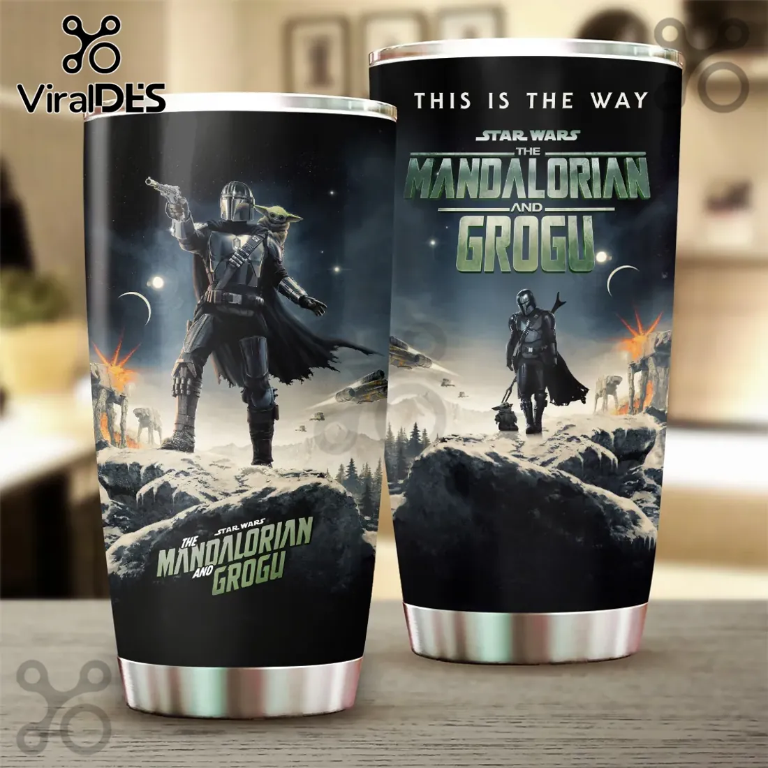 Mandalorian Grogu Star Wars Iconic Duo Premium Travel Tumbler Mandalorian Grogu Star Wars Iconic Duo Premium Travel Tumbler