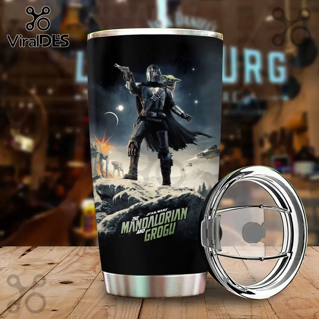 Mandalorian Grogu Star Wars Iconic Duo Premium Travel Tumbler Mandalorian Grogu Star Wars Iconic Duo Premium Travel Tumbler