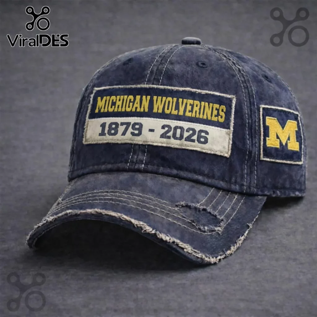 Michigan Wolverines 1879-2026 Vintage Distressed Baseball Cap