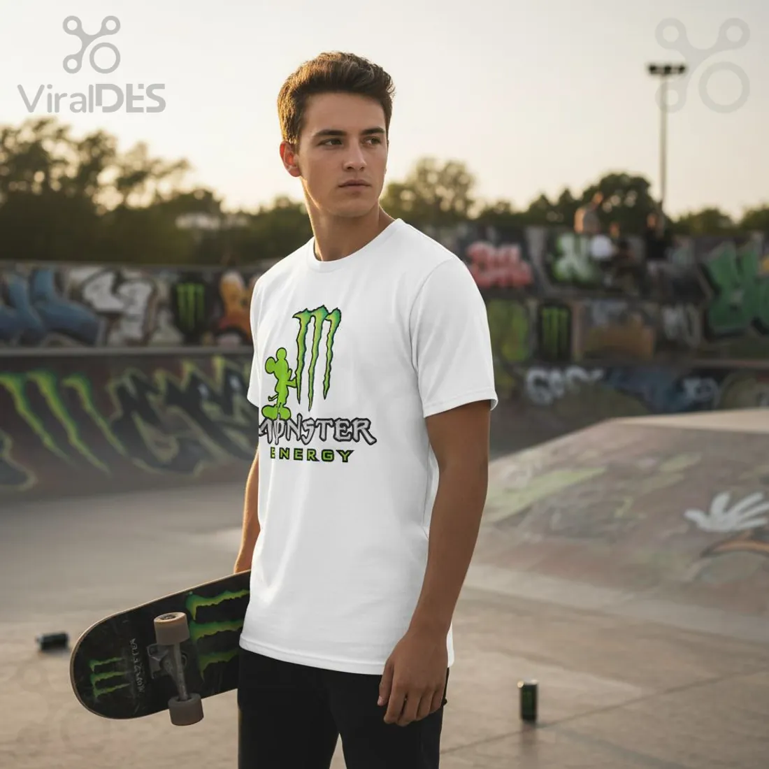 Mickey Mouse Monster Energy Crossover Unique Graphic Print T-Shirt Mickey Mouse Monster Energy Crossover Unique Graphic Print T-Shirt