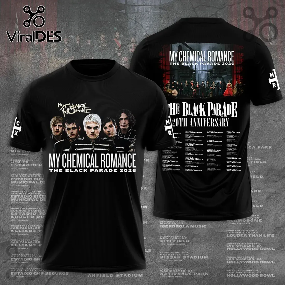 My Chemical Romance The Black Parade 20th Anniversary T-Shirt My Chemical Romance The Black Parade 20th Anniversary T-Shirt