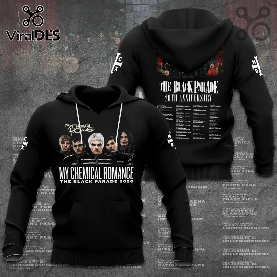 My Chemical Romance The Black Parade 20th Anniversary T-Shirt My Chemical Romance The Black Parade 20th Anniversary T-Shirt
